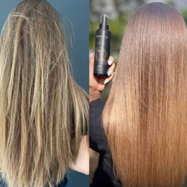 before-after-termozashtita-kalianto Професионална термозащита за коса Калианто - преди и след употреба
