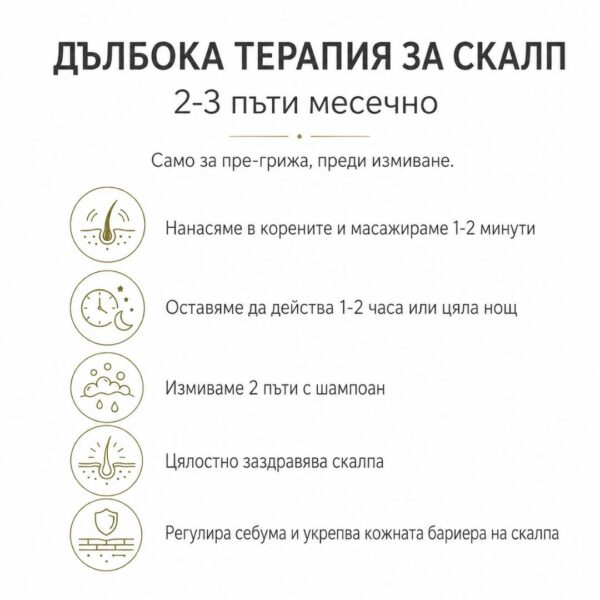 Масло от сквалан Kalianto за дълбока терапия на скалпа