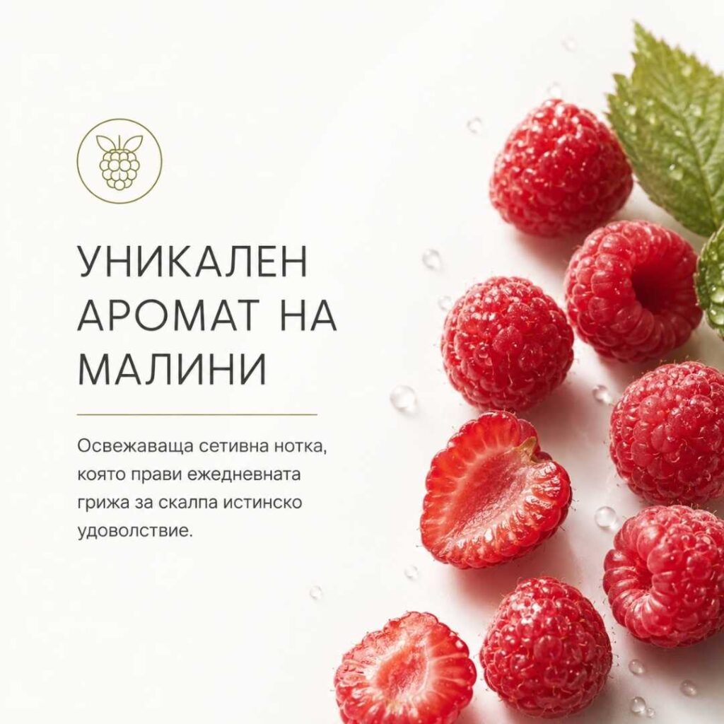 Серум против косопад Kalianto с уникален аромат на малини