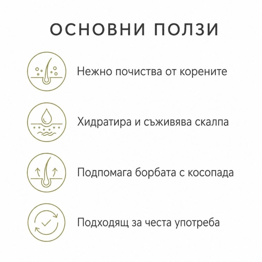 Ползи от шампоан против косопад Kalianto - хидратира и съживява