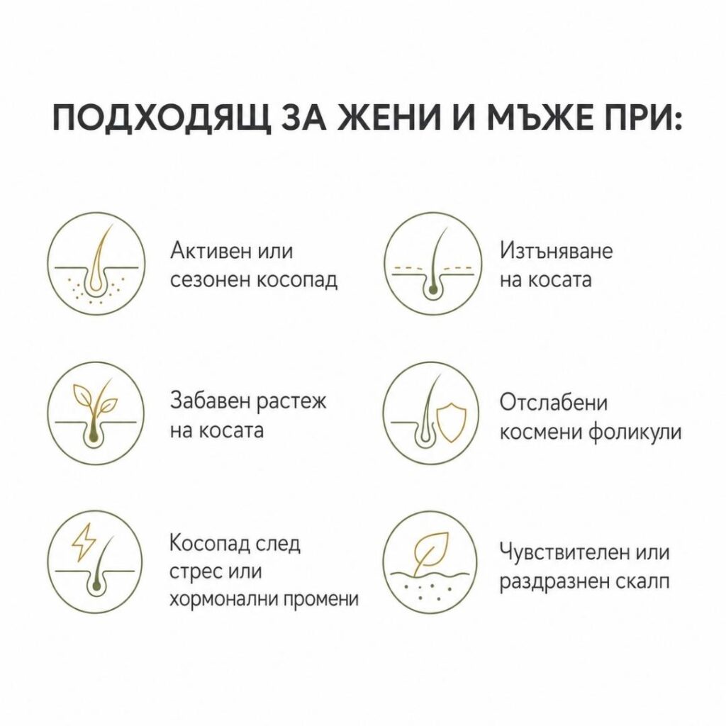 Шампоан против косопад Kalianto - при изтъняване и отслабени фоликули