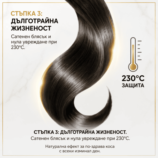 Термозащита до 230 градуса от сещоар, преса и маша