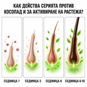 Серия против косопад и за активиране растежа на косата - професионален шампоан и серум за растеж с Прокапил и натурални съставки и активи от Kalianto